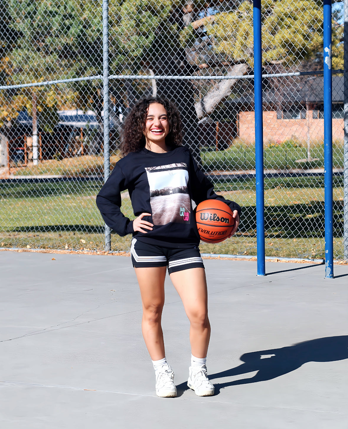 Hoop-HER Black-Top Court Long Sleeve