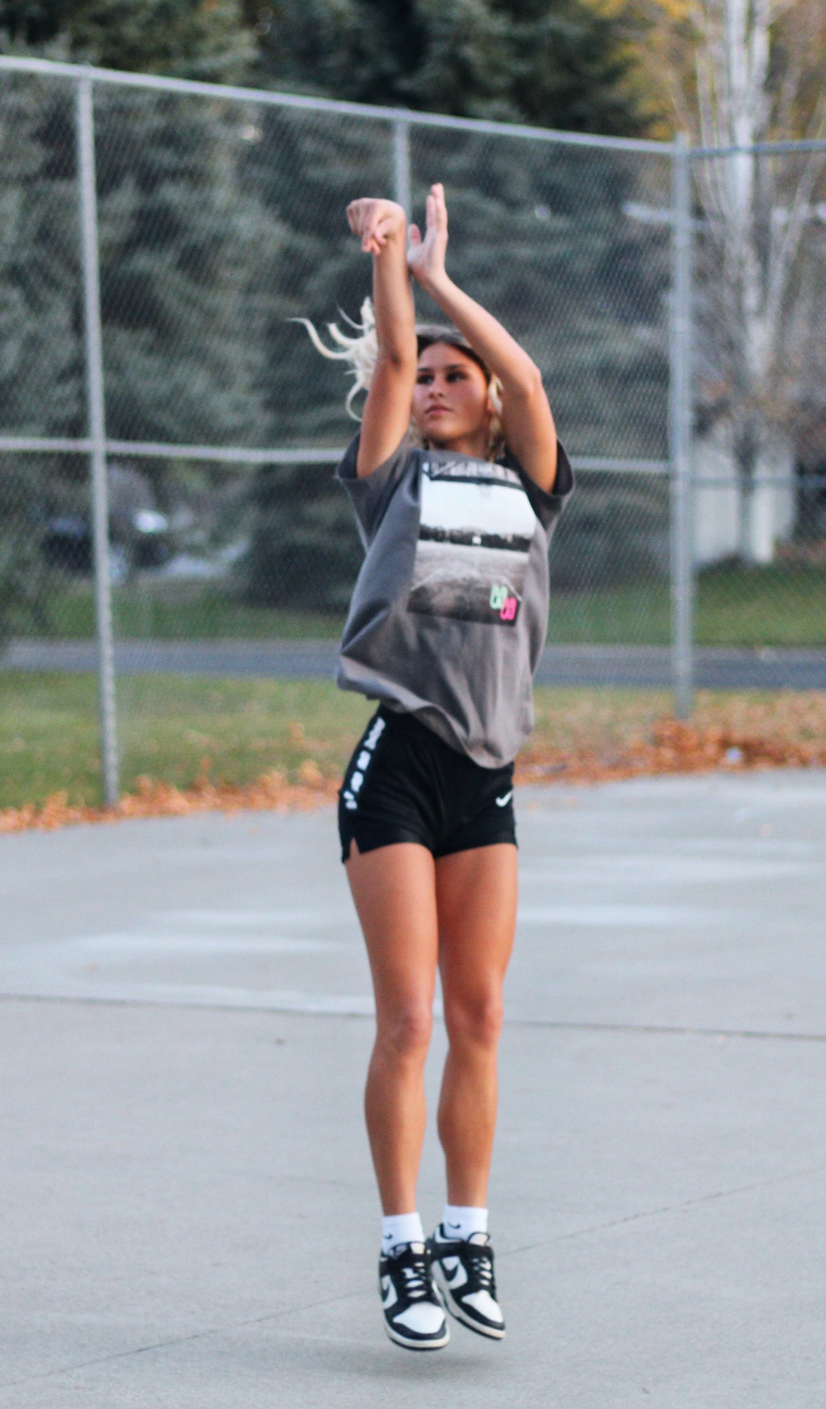 Hoop-HER Black-Top Court T-Shirt