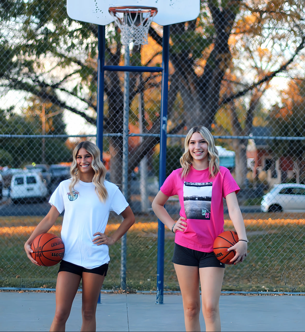 Hoop-HER Black-Top Court T-Shirt